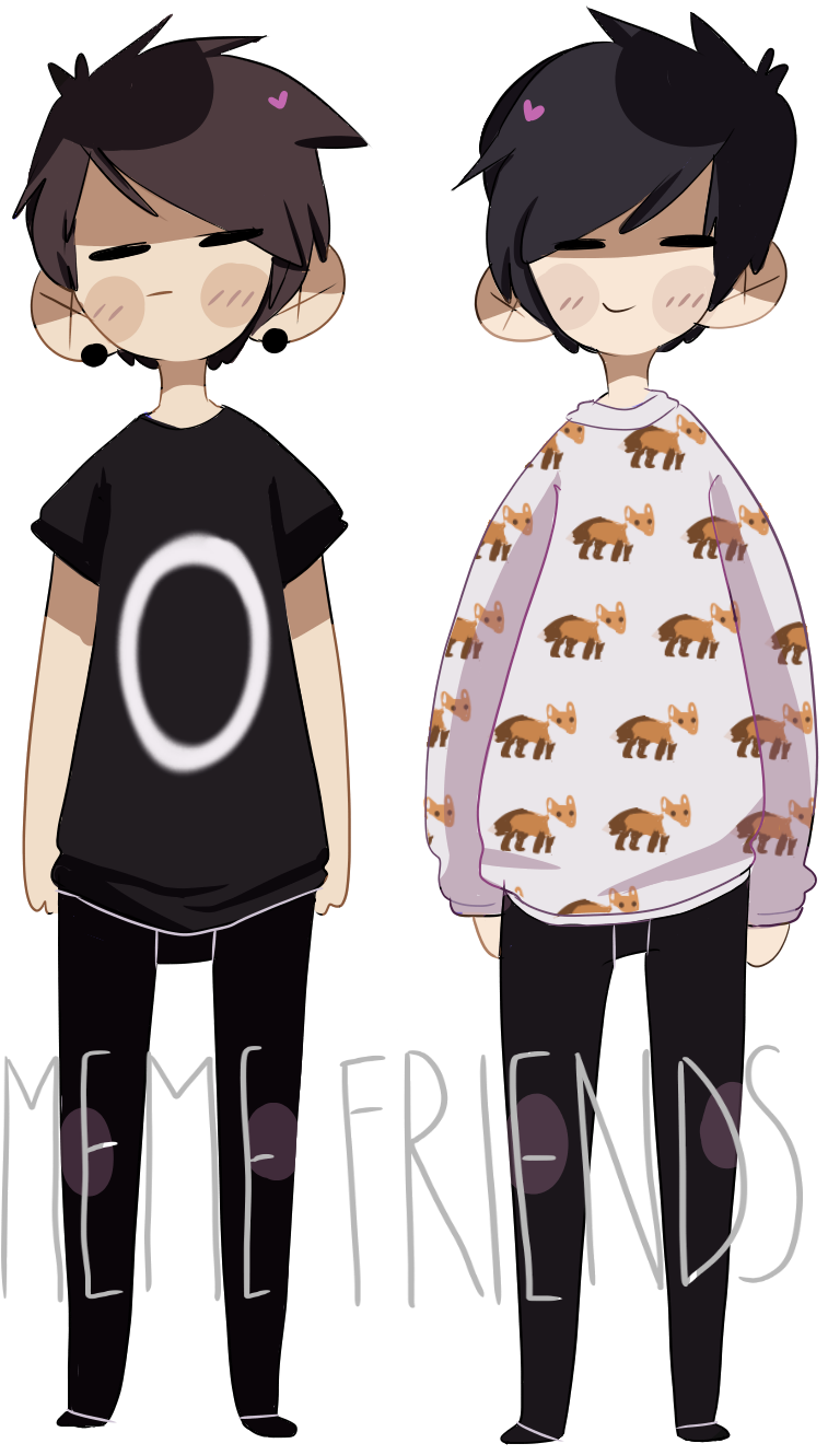 Animated Friends Two Styles PNG image