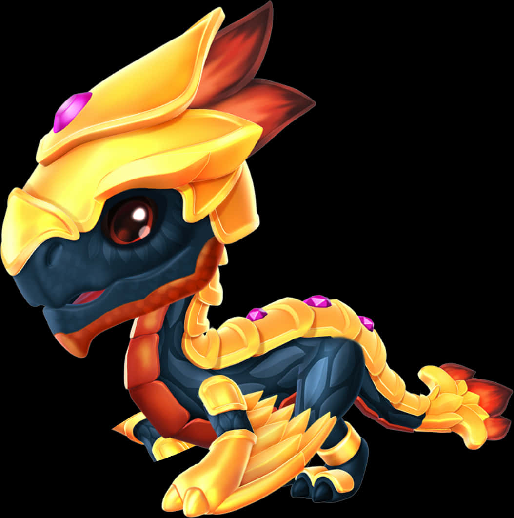 Animated Gemstone Dragon PNG image