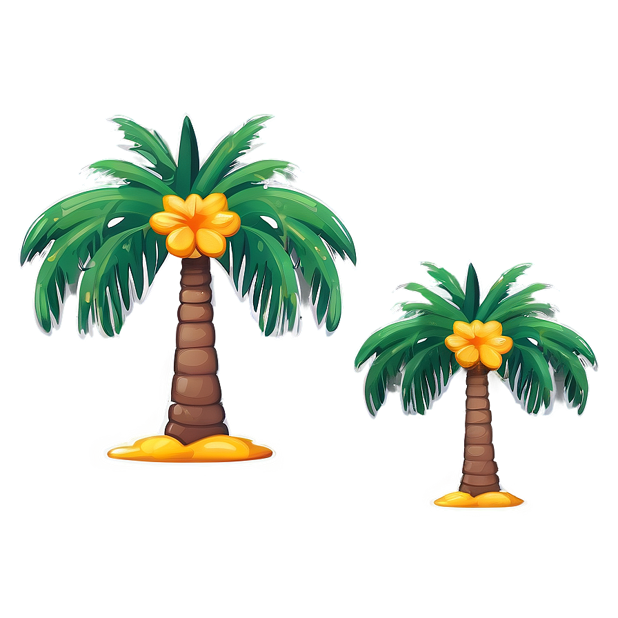 Animated Gif Palm Tree Emoji Png 06272024 PNG image