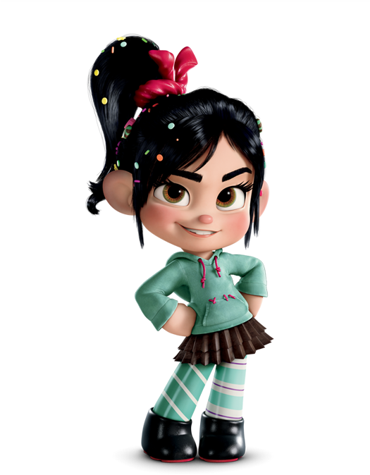 Animated Girl Character Pose PNG image