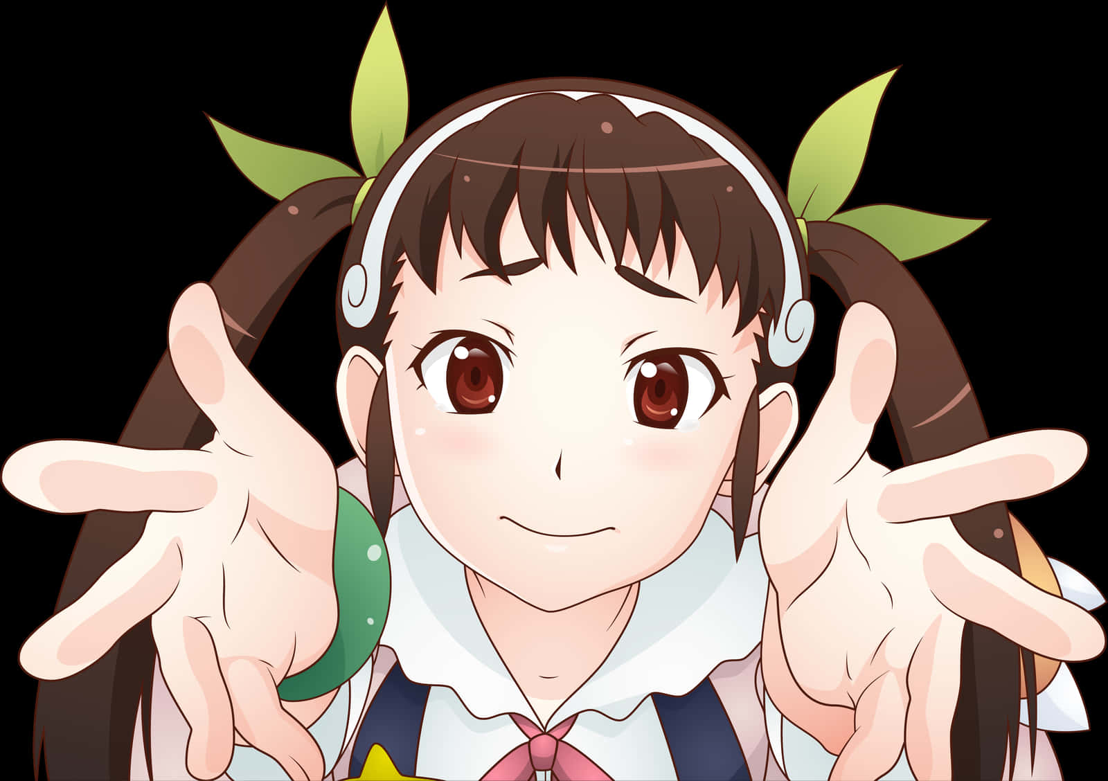 Animated Girl Reaching Out PNG image