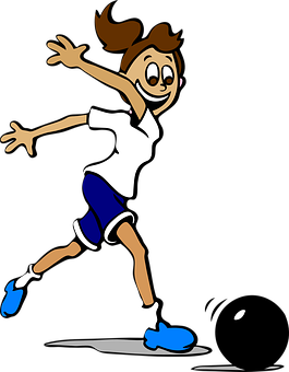 Animated Girl Running Joyfully PNG image