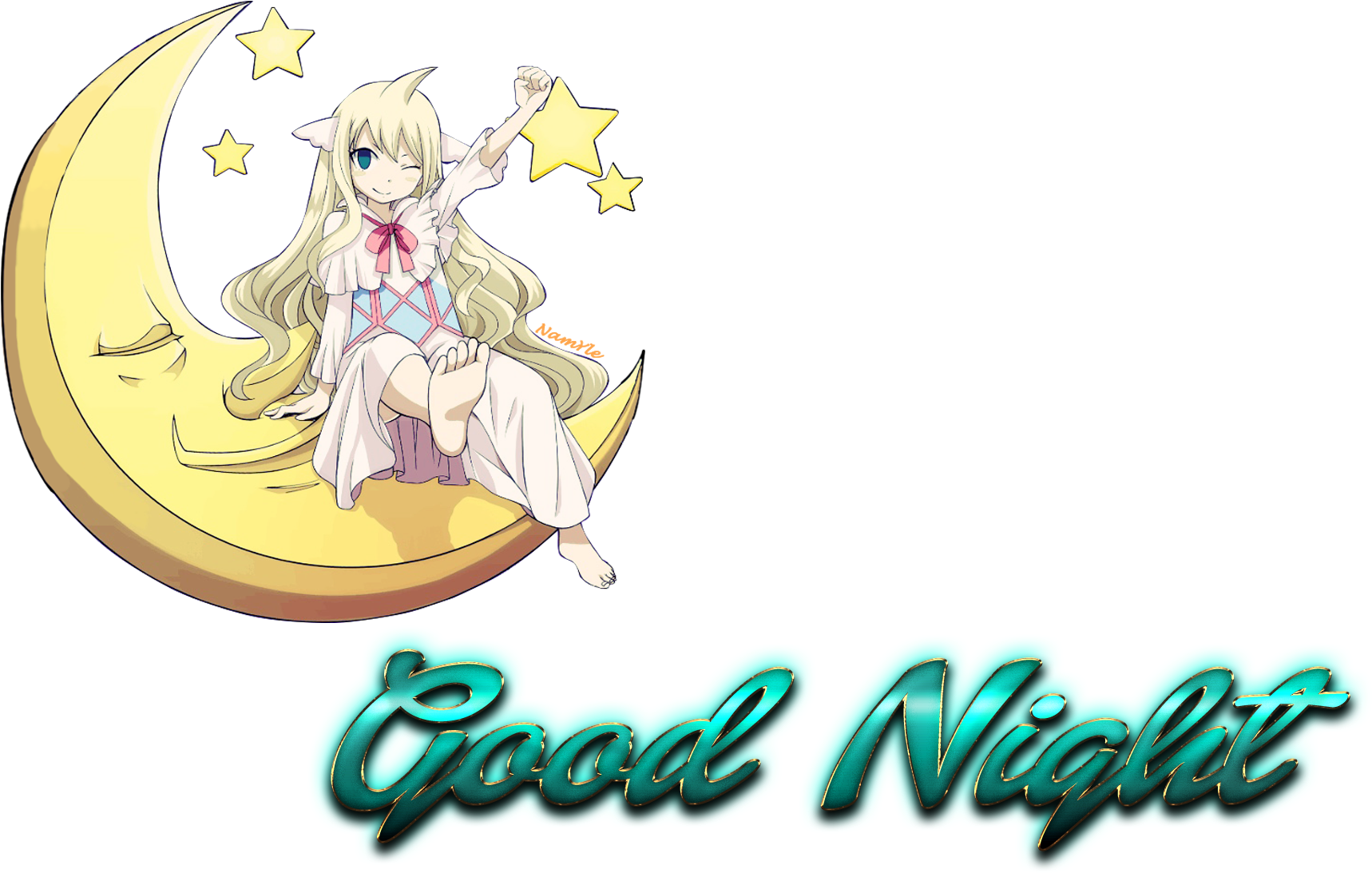 Animated Good Night Wishes PNG image