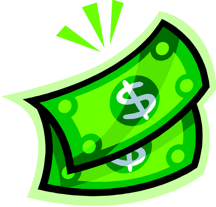 Animated Green Dollar Bill PNG image