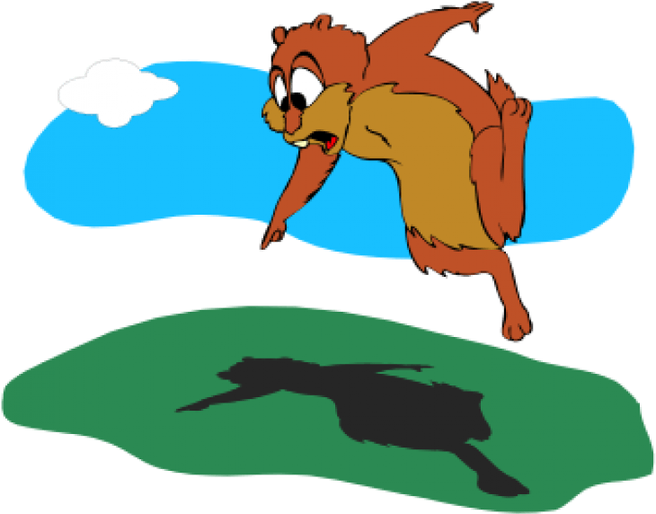 Animated Groundhog Jumping Shadow PNG image
