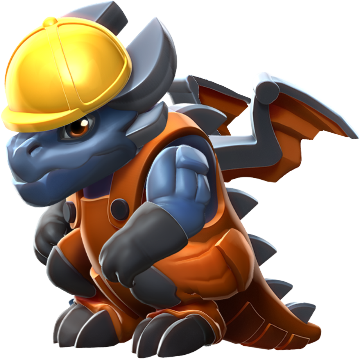 Animated Handyman Dinosaur Character PNG image