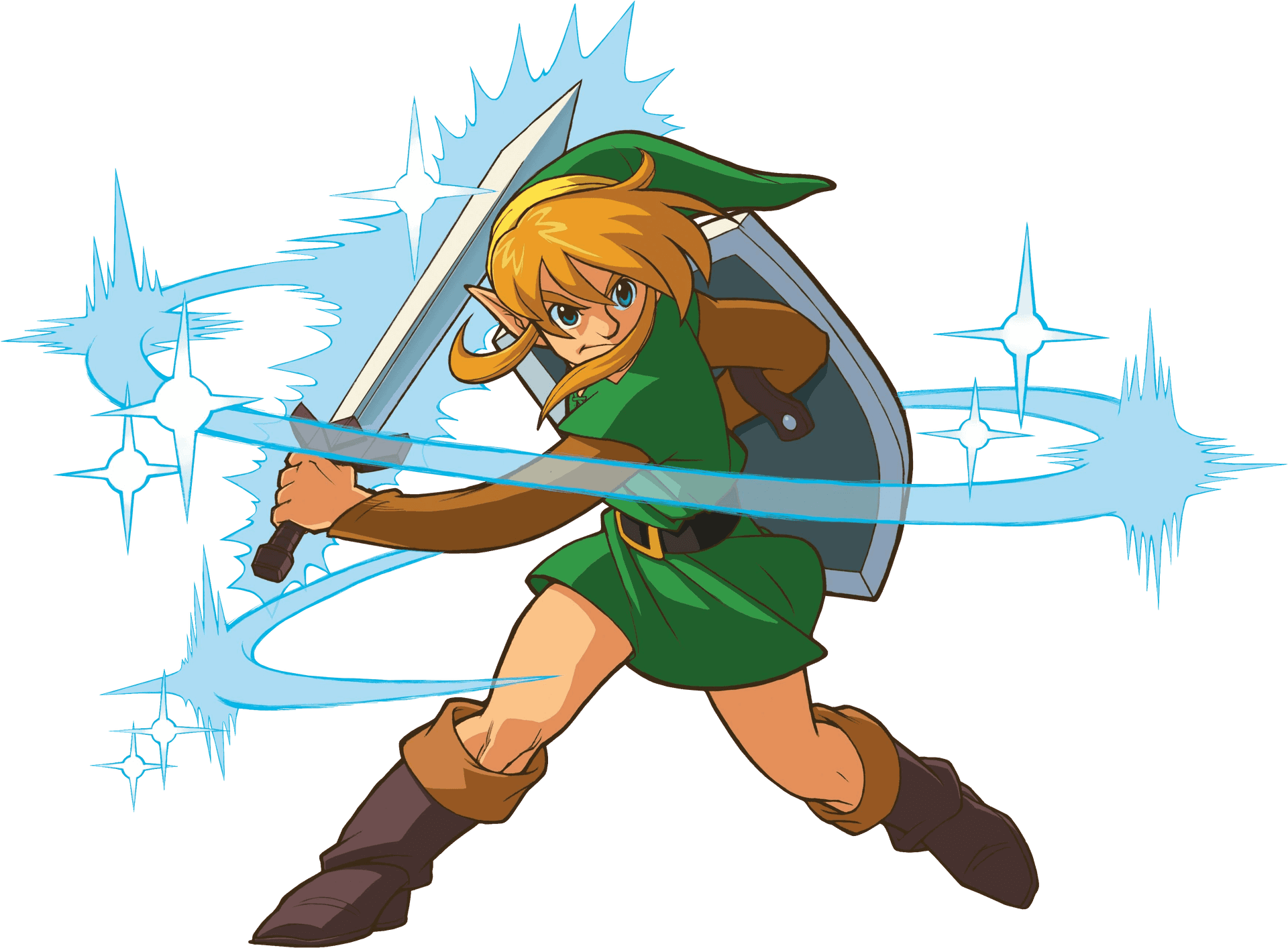 Animated Hero With Swordand Shield PNG image