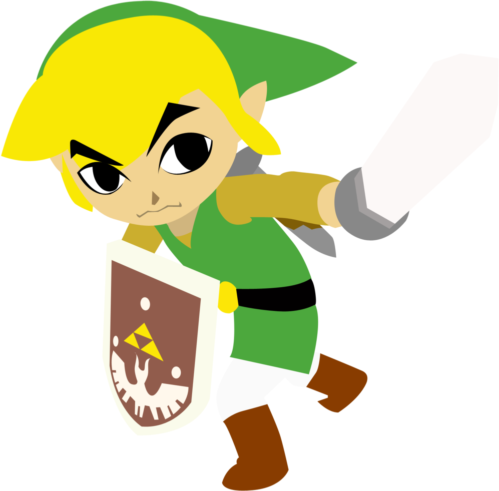 Animated Hero With Swordand Shield PNG image