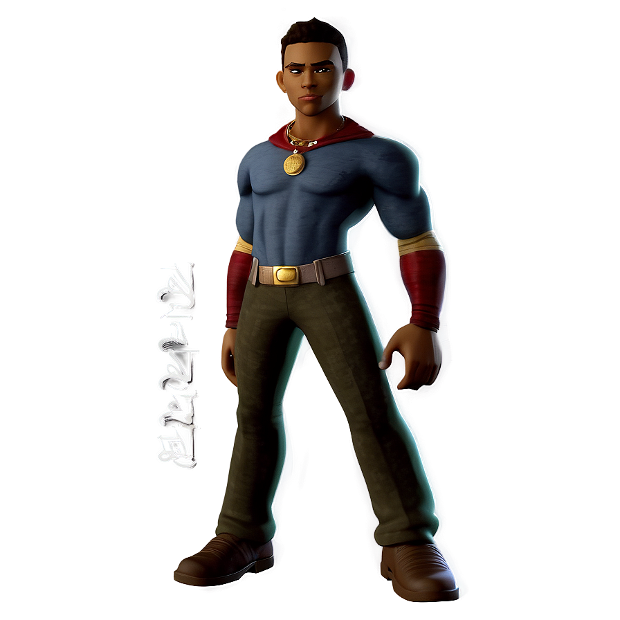 Animated Heroic Pose PNG image