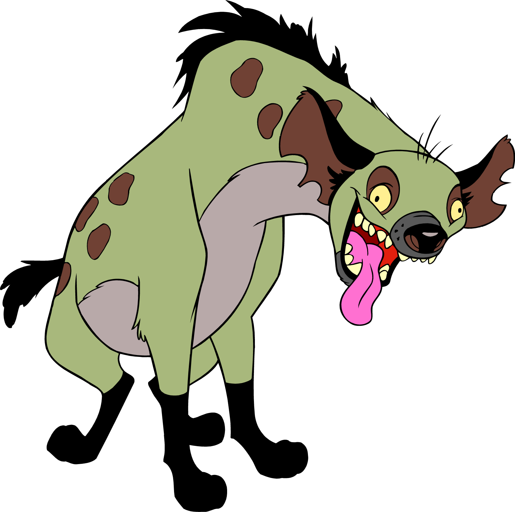 Animated Hyena Cartoon Character PNG image