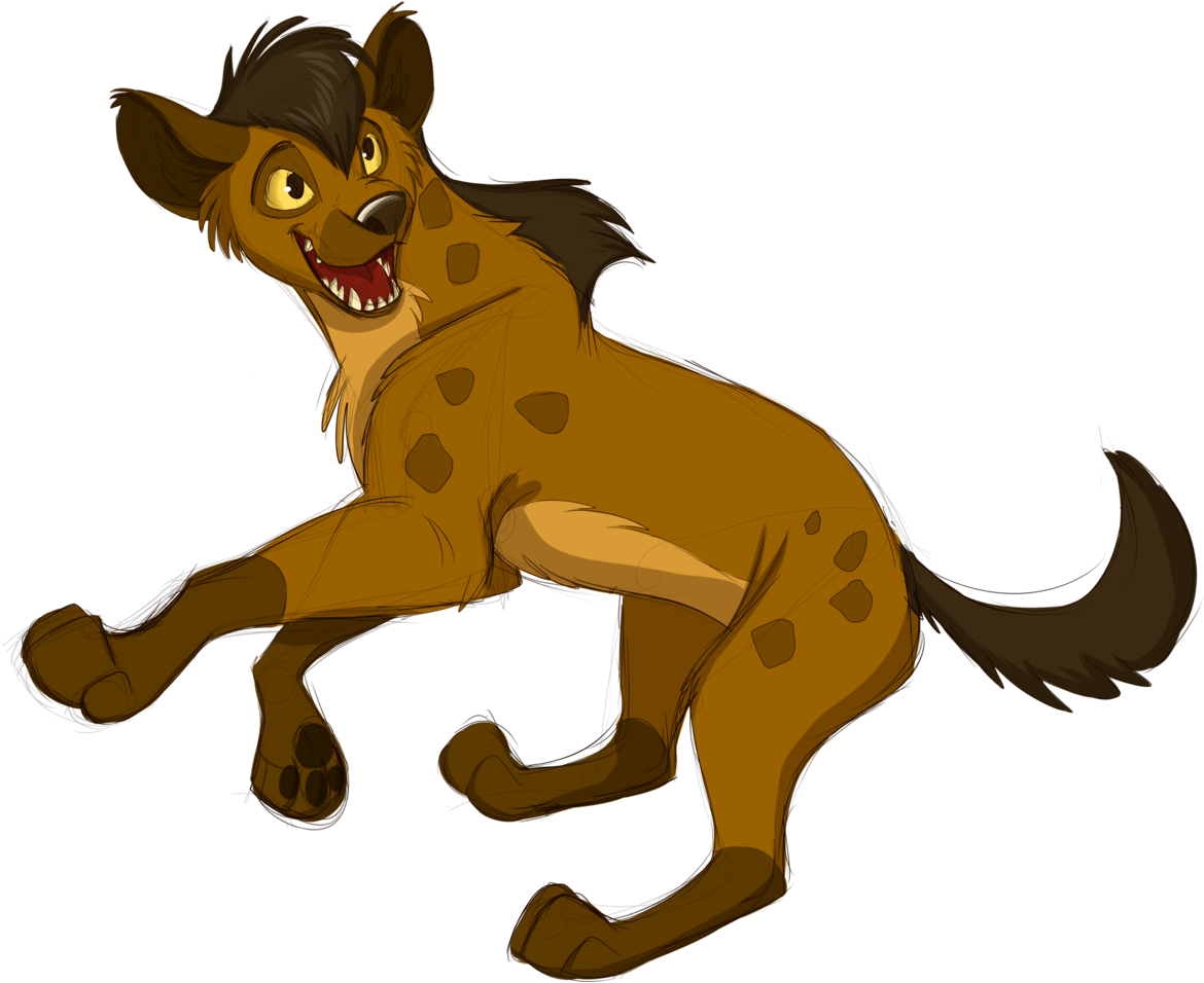 Animated Hyena Character Illustration PNG image