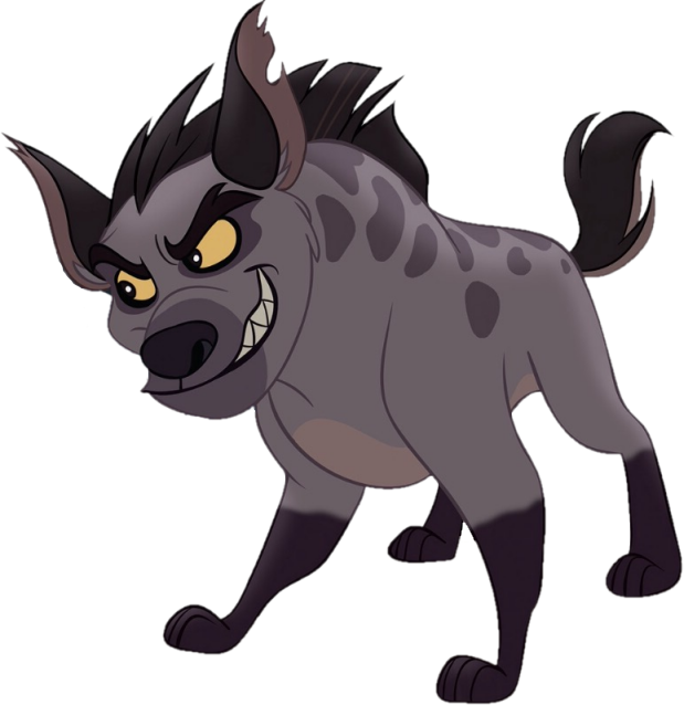 Animated Hyena Character PNG image