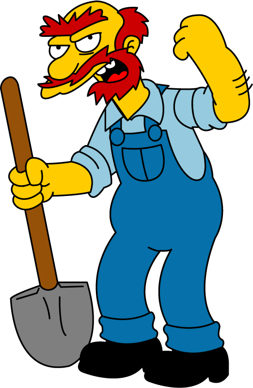 Animated Janitorwith Shovel PNG image