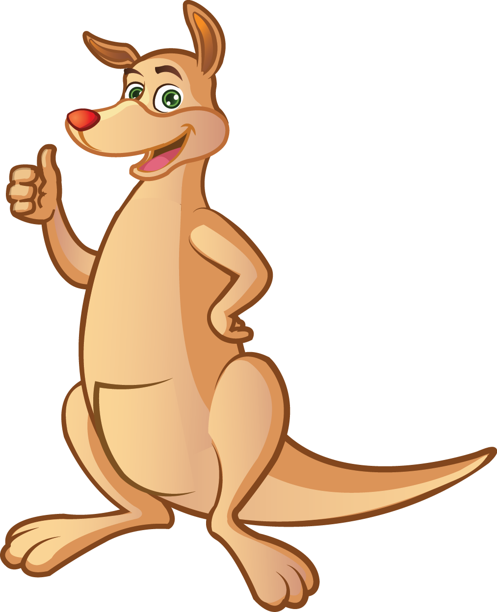 Animated Kangaroo Giving Thumbs Up PNG image