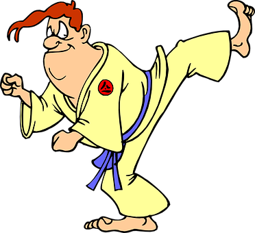 Animated Karate Character PNG image