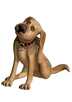 Animated Labrador Puppy Sitting PNG image