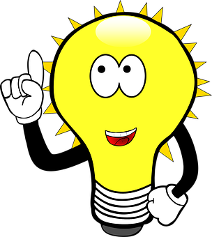 Animated Lightbulb Idea Character PNG image