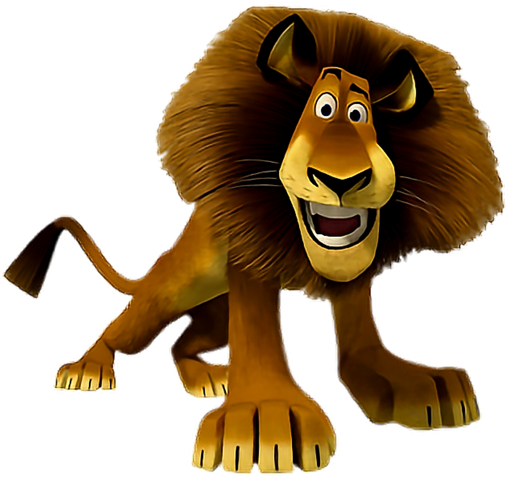 Animated Lion Character Smiling PNG image