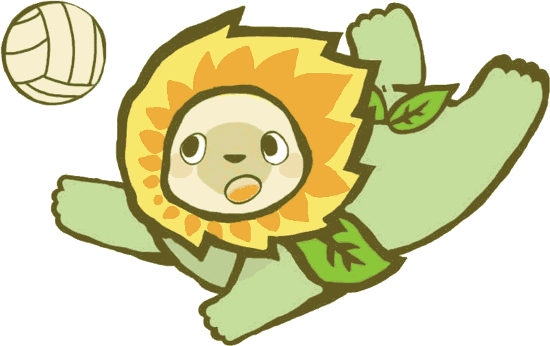 Animated Lion Volleyball Spike Clipart PNG image