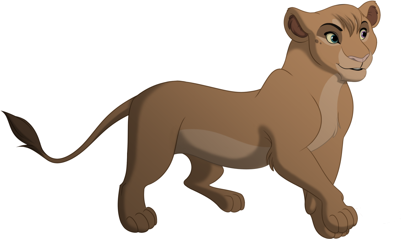 Animated Lioness Profile PNG image