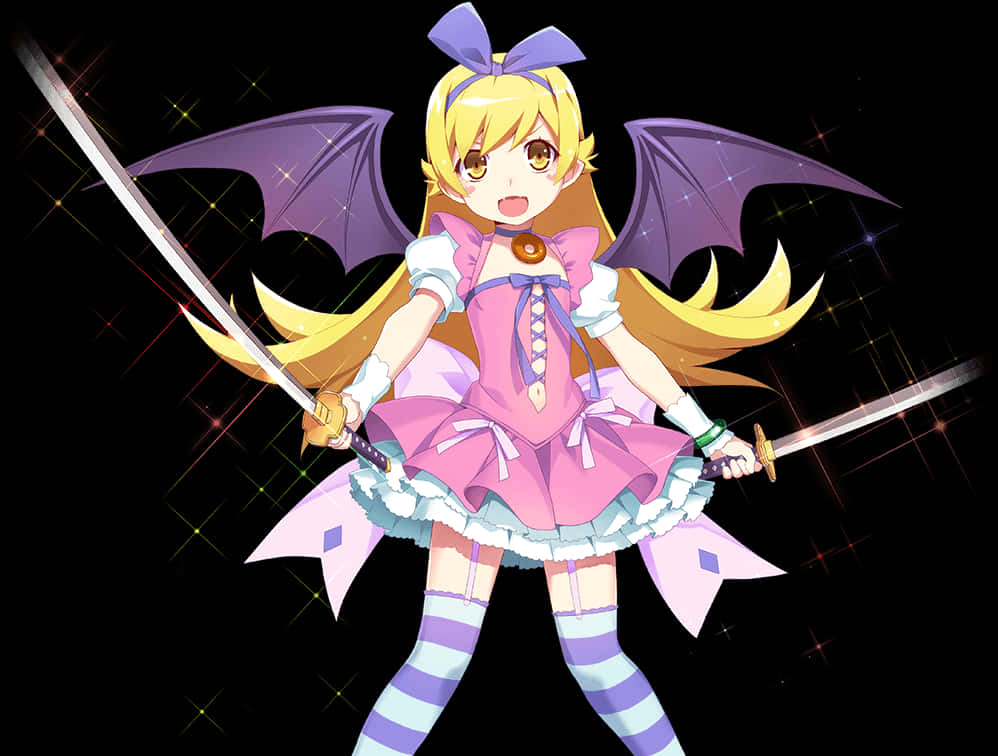 Animated Magical Girl With Sword PNG image