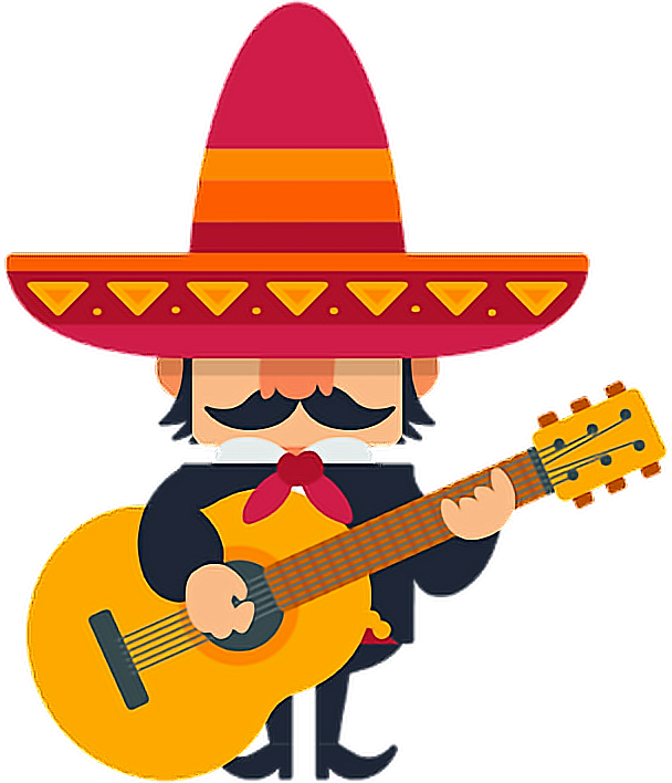 Animated Mariachi Guitar Player PNG image