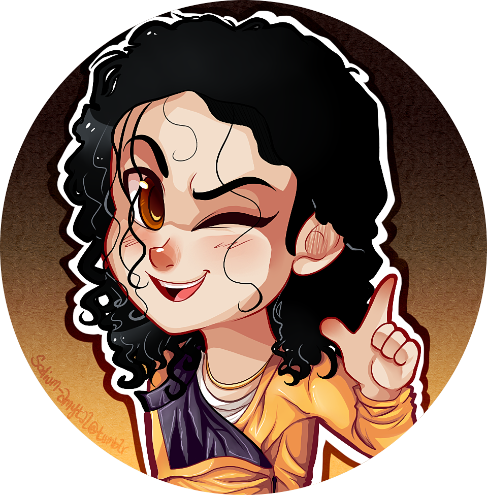 Animated Michael Jackson Winking PNG image