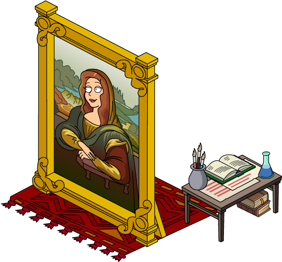 Animated Mona Lisa Parody PNG image