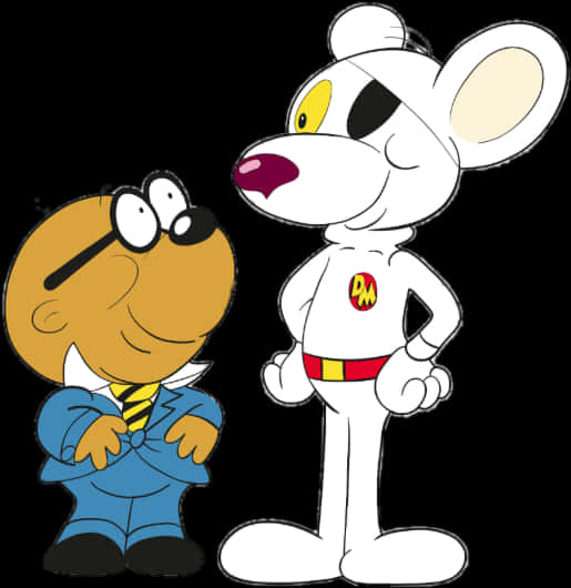 Animated Mouse Heroand Friend PNG image