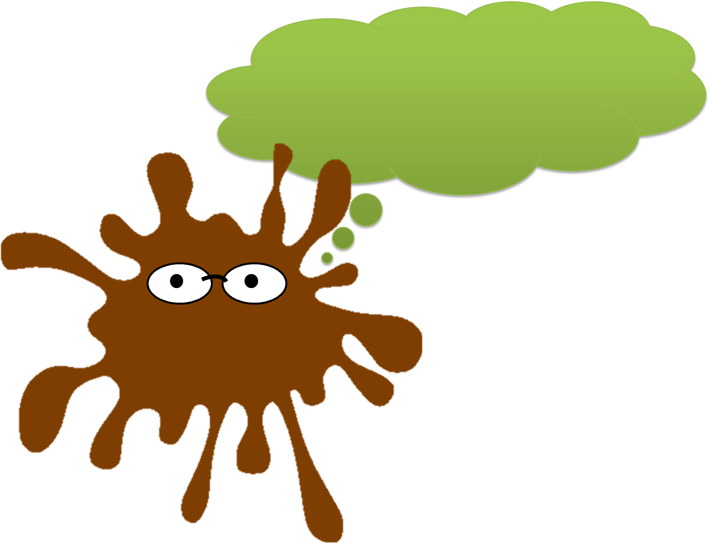 Animated Mud Splat Thinking PNG image