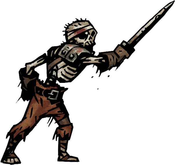Animated Mummy Warrior Stance PNG image