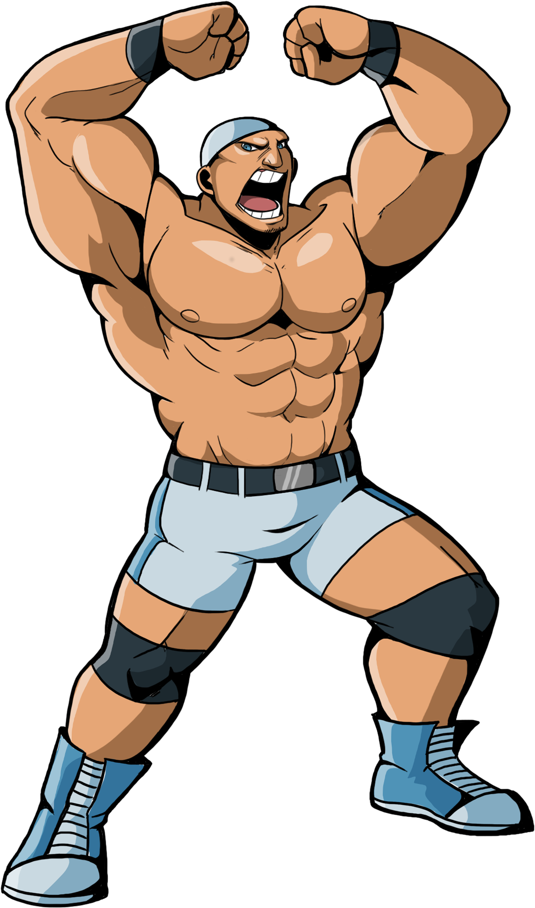 Animated Muscular Bodybuilder Pose PNG image