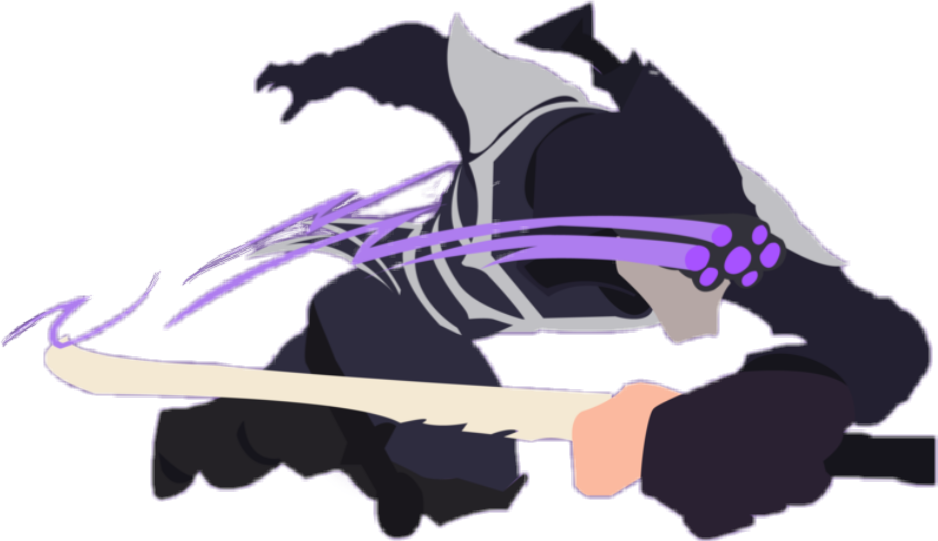 Animated Ninja Action Pose PNG image