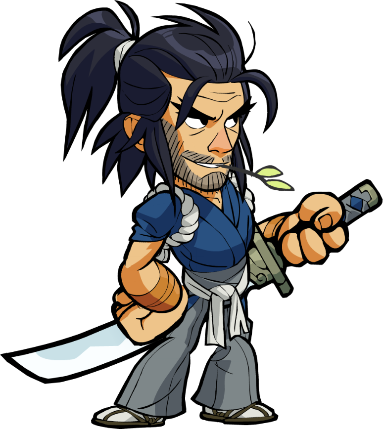 Animated Ninja Character With Sword PNG image