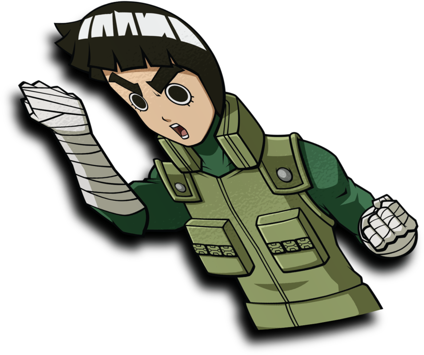 Animated Ninja Characterin Green PNG image