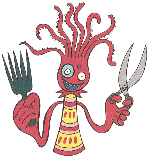 Animated Octopus Chef Cartoon PNG image