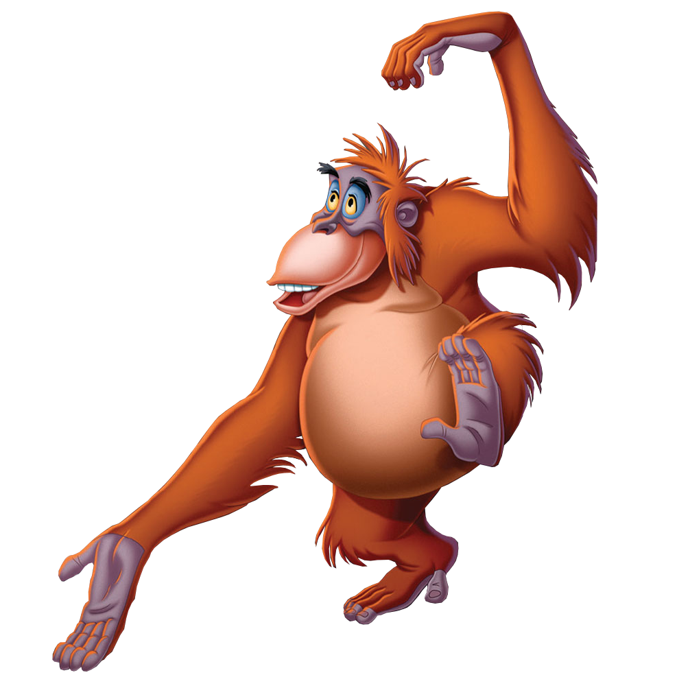 Animated Orangutan Character PNG image