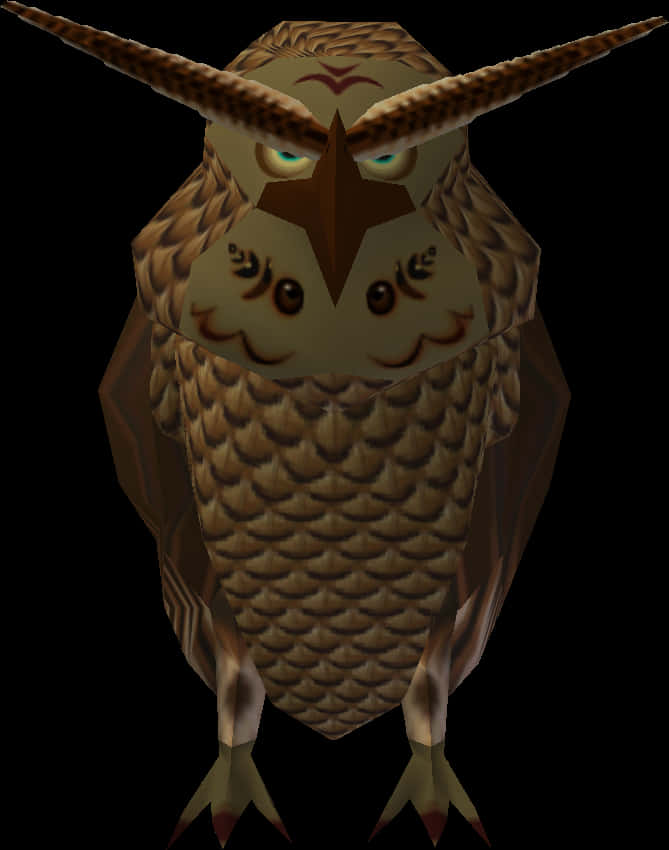 Animated Owl Character PNG image