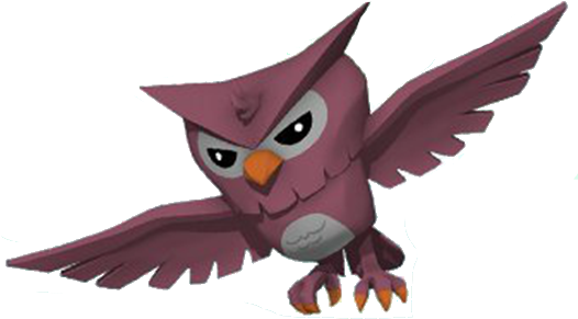 Animated Owl Character Flying PNG image