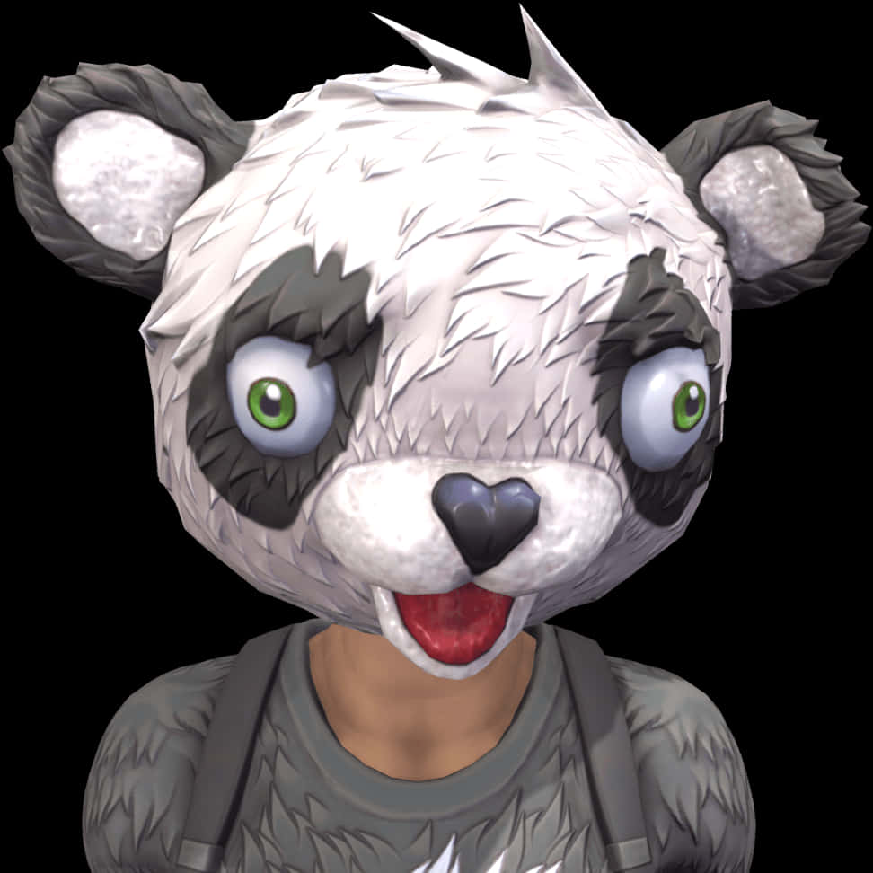 Animated Panda Character Headshot PNG image