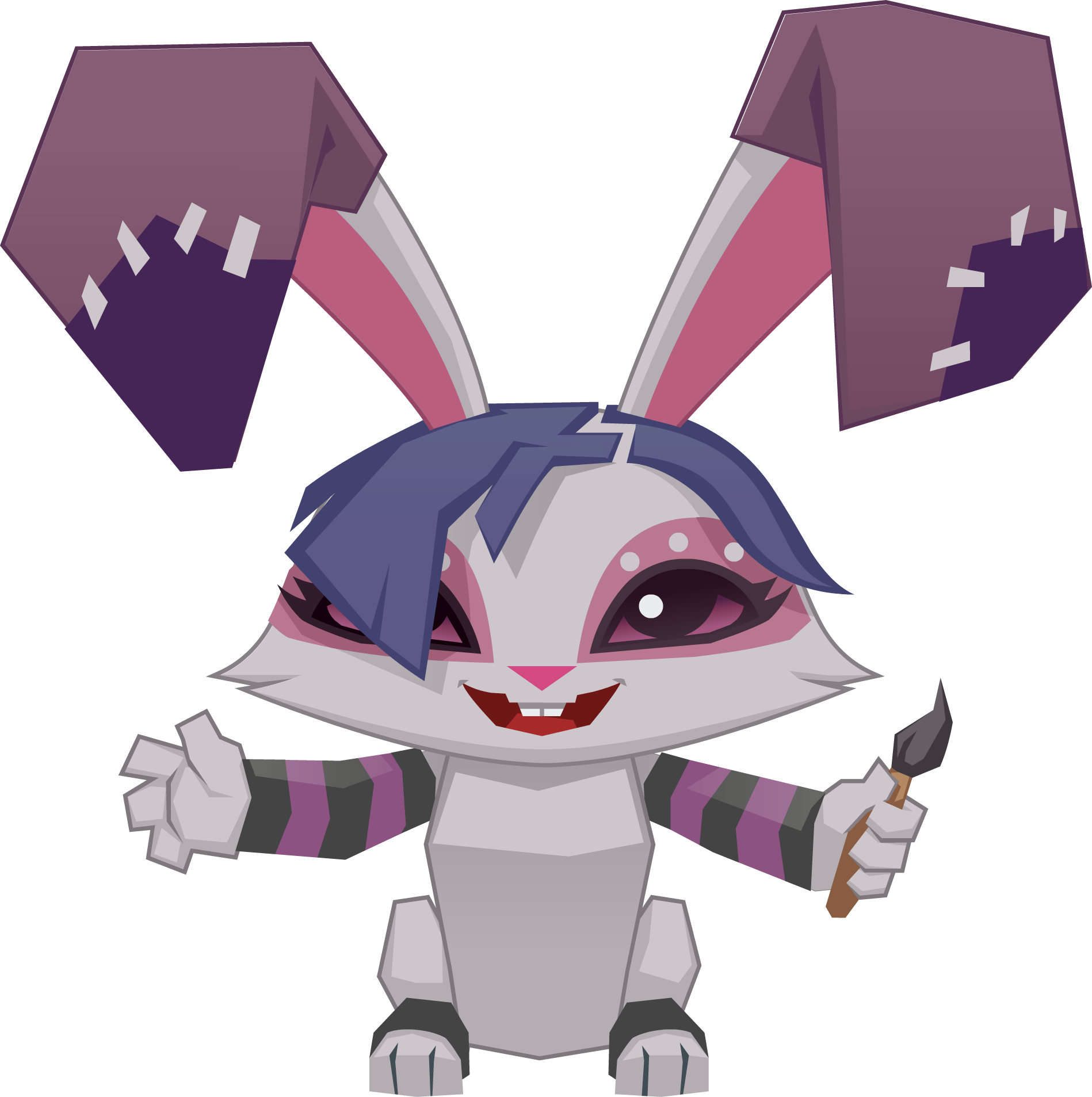 Animated Peppy Artist Bunny PNG image