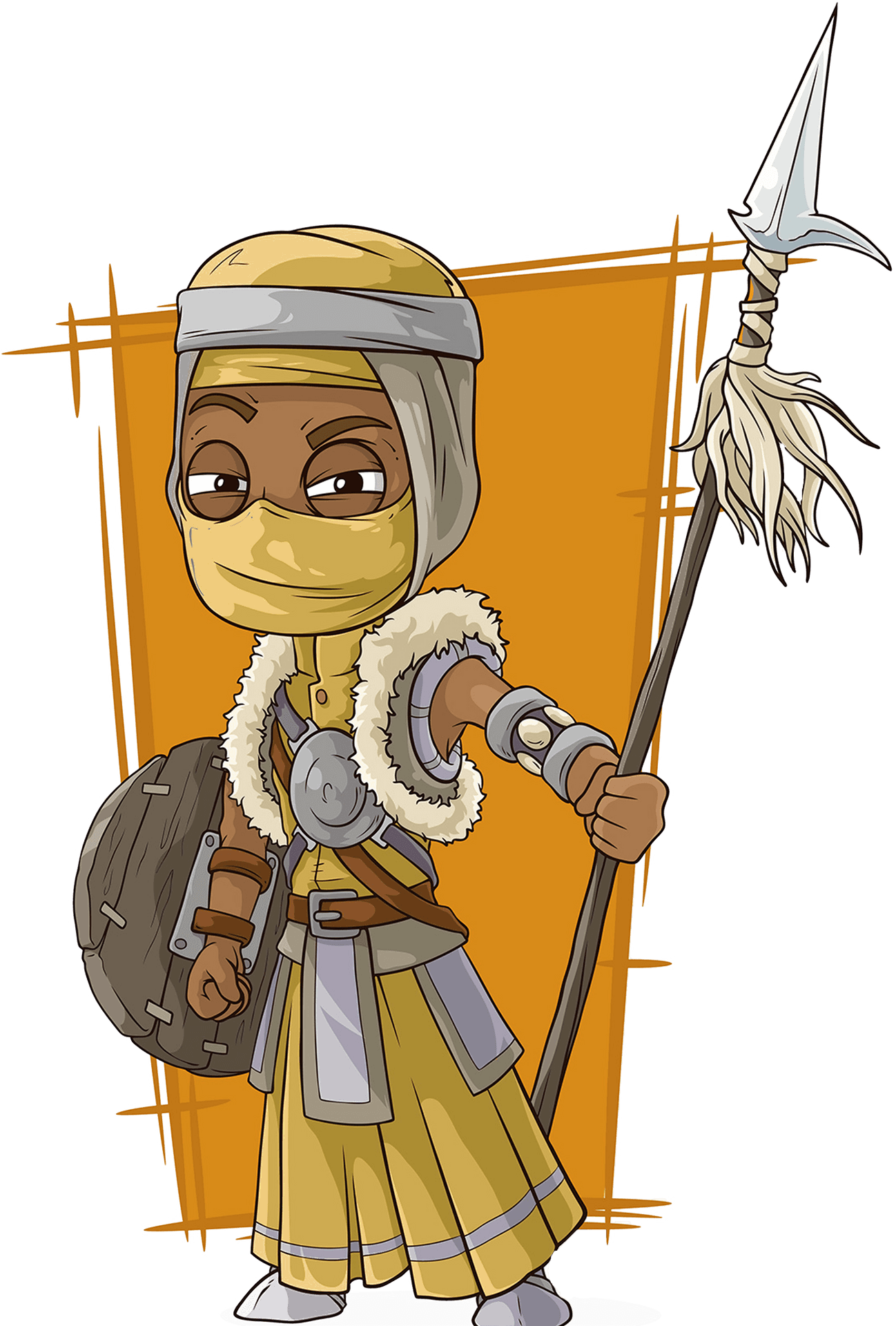 Animated Persian Warrior Character PNG image