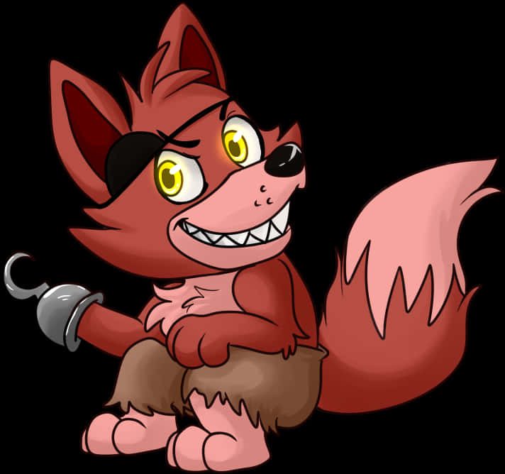 Animated Pirate Fox Character PNG image