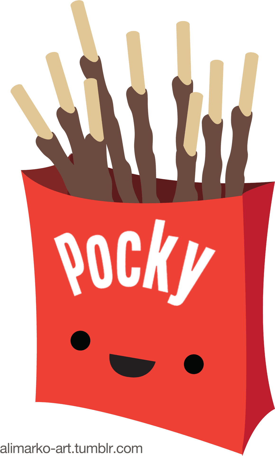 Animated Pocky Package Smiling PNG image