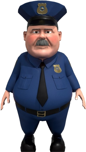 Animated Police Officer Character PNG image