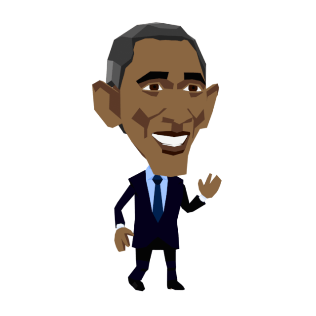 Animated Political Figure Waving PNG image