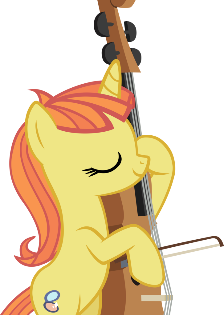 Animated Pony Playing Cello PNG image