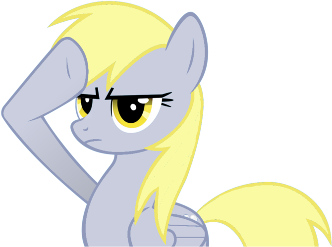 Animated Pony Saluting PNG image