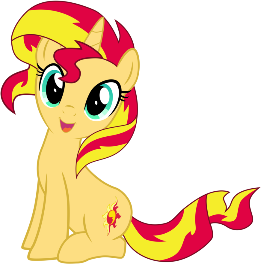 Animated Pony With Sunset Colors PNG image