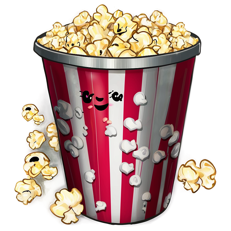 Animated Popcorn Bucket Character Png 51 PNG image